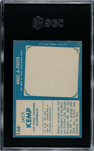 Jack Kemp 1961 Topps Card #166 (SGC EX-NM+ 6.5)