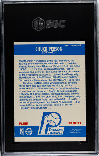 Chuck Person 1987-88 Fleer Sticker #10 SGC 7.5