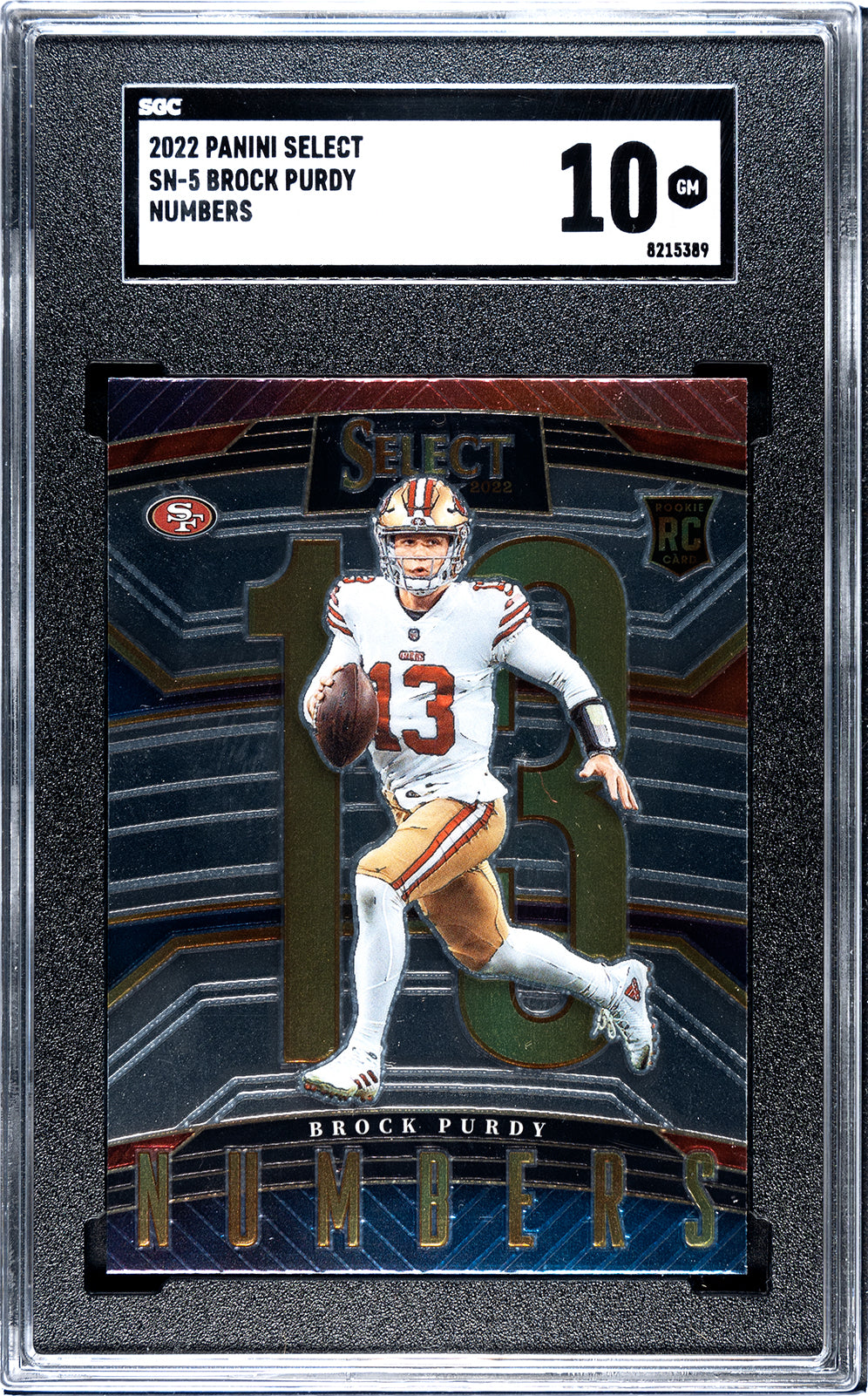 Brock Purdy 2022 Panini Select Numbers #SN-5 SGC 10