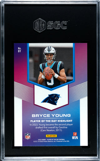 Bryce Young 2023 Panini Player of the Day Red /99 #BY SGC 9.5