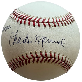 Charlie Manuel Autographed Official Major League Baseball (JSA)