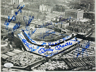 New York Yankee Greats Signed Baseball 8x10 Photo (JSA)