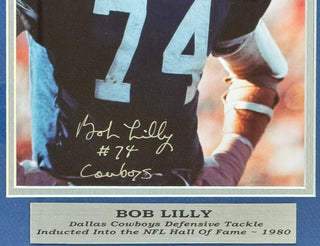 Bob Lilly Autographed 8x10 Framed Football Photo
