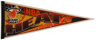 1990's Miami Heat Vintage Full Size Pennant Banner