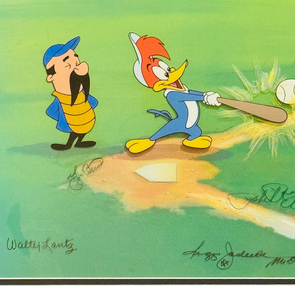 Reggie Jackson Signed "Woody Gets A Hit" Special Edition Cel APIV / XXV Upper Deck