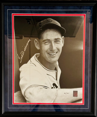 Ted Williams Signed 1939 Brearley Head Shot Framed 16x20 Photo #41/41 (Green Diamond)