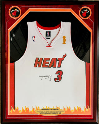 Dwyane Wade Autographed Framed 2006 Heat Finals Jersey