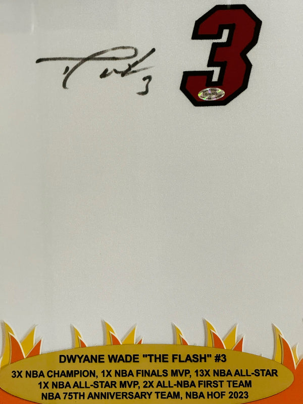 Dwyane Wade Autographed Framed 2006 Heat Finals Jersey