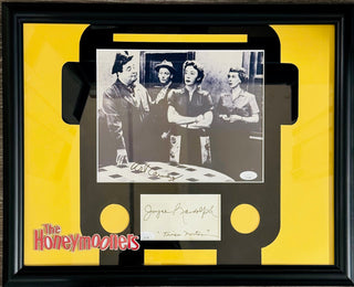 Art Carney & Joyce Randolph The Honeymooners Signed 8x10 Photo & 3x5 index  (JSA)