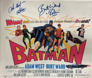 Adam West & Burt Ward Autographed "Batman" Canvas (JSA)