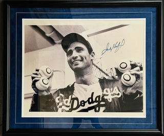 Sandy Koufax Autographed Framed 16x20 Baseball Photo (JSA)