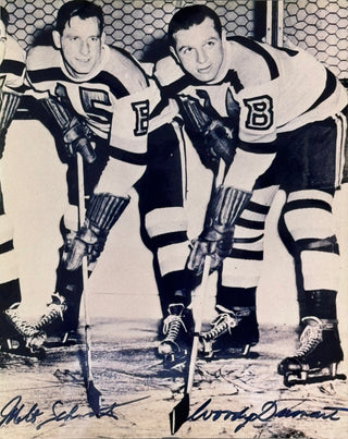Milt Schmidt Woody Dumant Signed 8x10 Photo Boston Bruins (JSA)