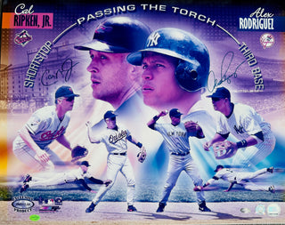 Cal Ripken Jr. & Alex Rodriguez Signed Passing The Torch 16x20 Photo (Ironclad/MLB)
