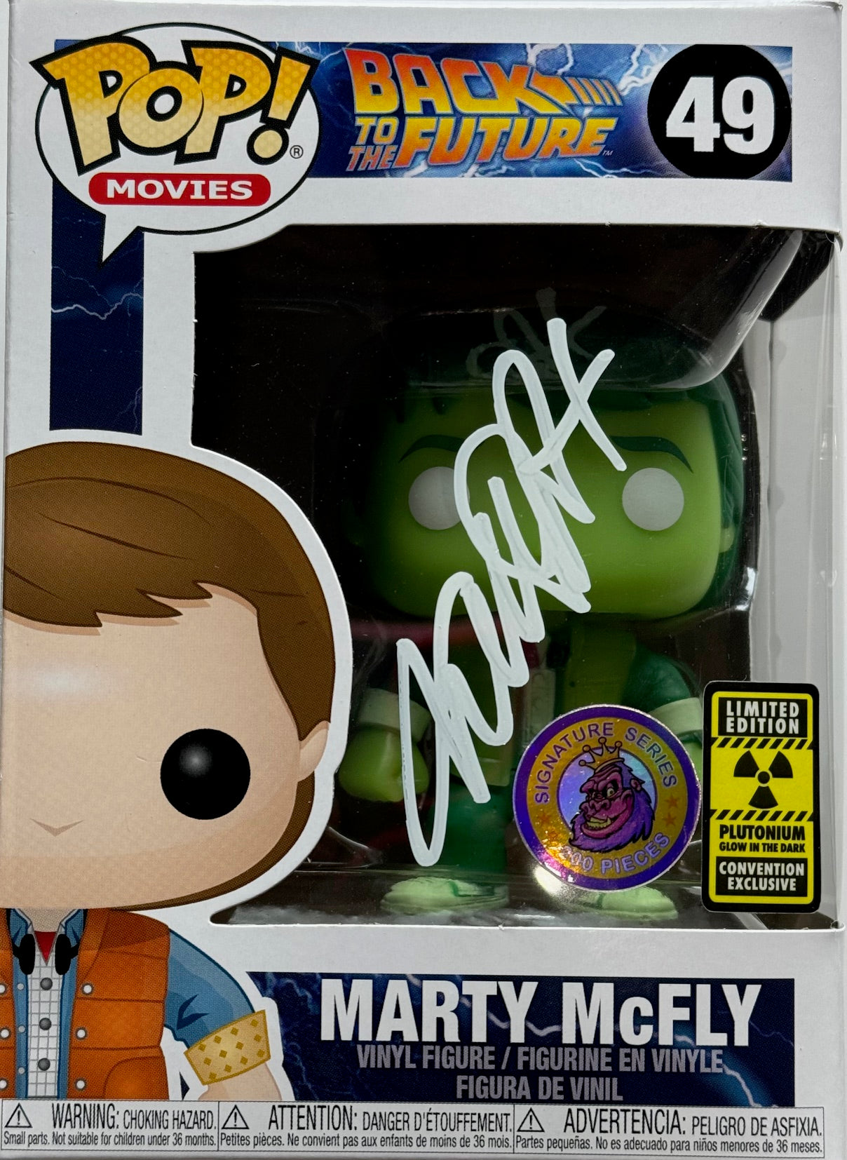 Michael J Fox Signed Marty McFly Signature Series Funko Pop