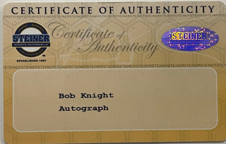 Bobby Knight Autographed Framed 18x36 Photo (Steiner)