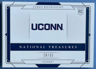 James Bouknight Autographed 2021 Panini National Treasures Collegiate Rookie Patch Booklet Card #12