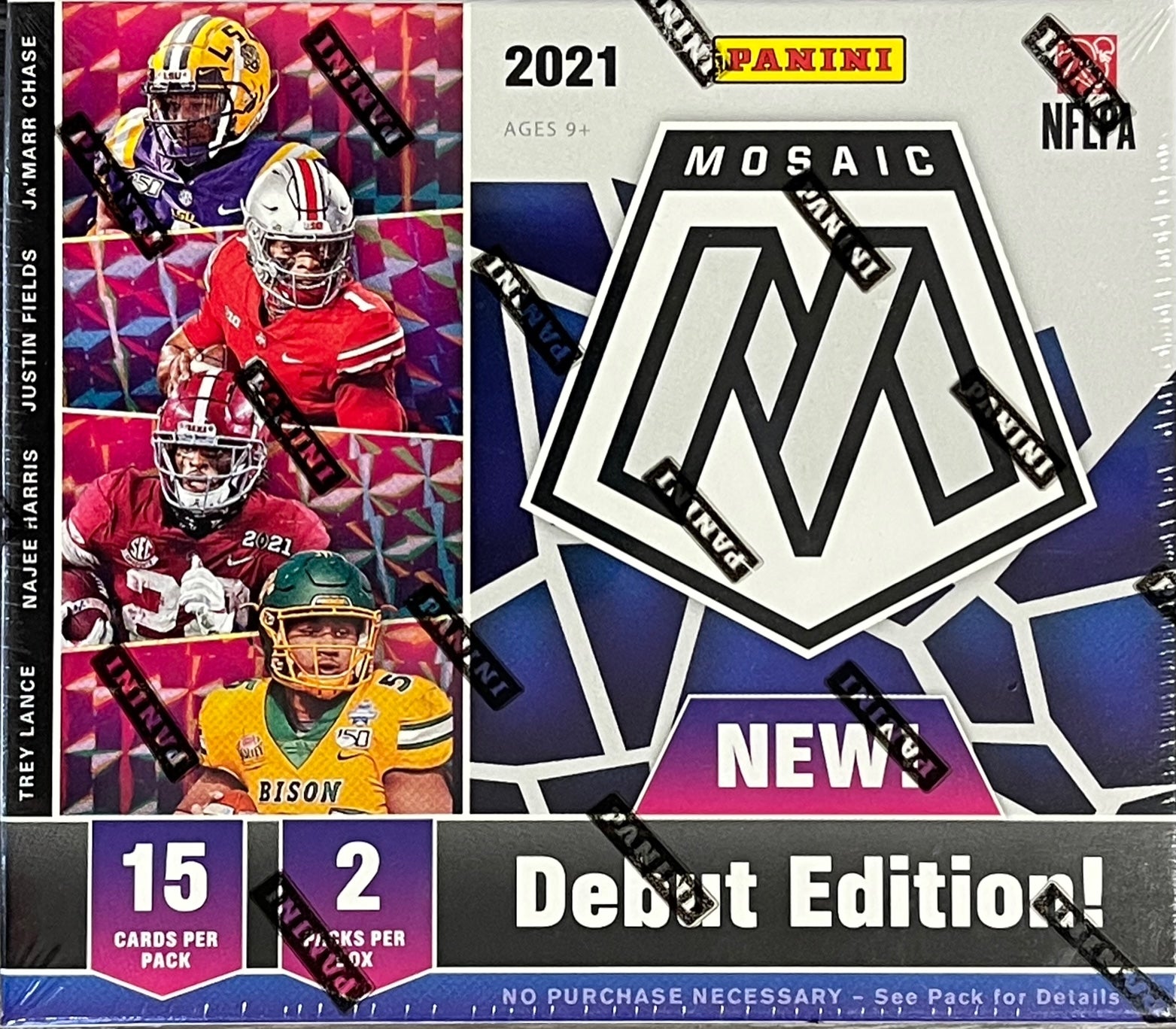 2022 Panini Mosaic Draft Picks Collegiate Football Checklist, Box Info