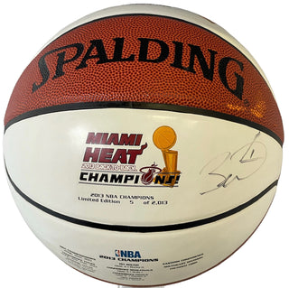 Dwyane Wade Autographed Spalding Comemorative Championship Basketball (PSA)