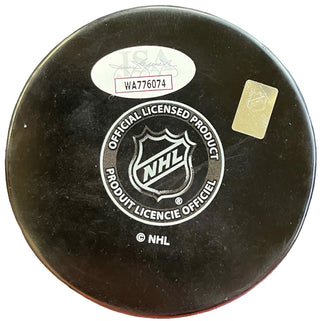 Grant Fuhr "HOF 03" Autographed Edmonton Oilers Hockey Puck (JSA)