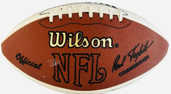 1997 Miami Dolphins Autographed Wilson White Panel Football (JSA)