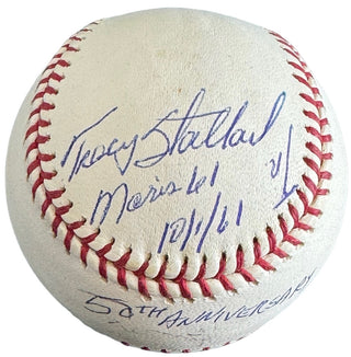 Tracy Stallard Al Downing Jack Fisher Signed Official Major League Baseball (JSA)