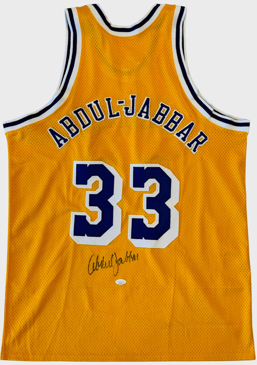 Kareem Abdul Jabbar Autographed Lakers Jersey (JSA) | Hollywood