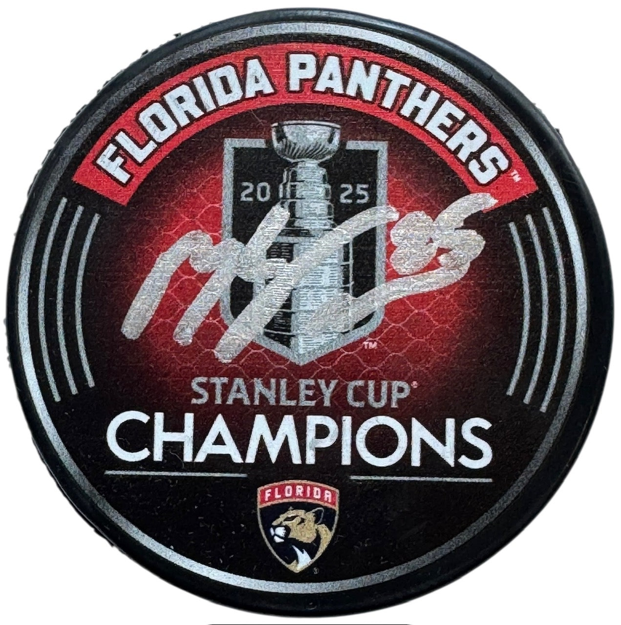 Mackie Samoskevich Signed 2025 Stanley Cup Champions Official Puck