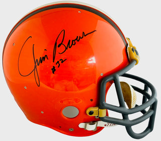 Jim Brown Autographed Cleveland Browns Full Size Authentic Helmet (JSA)