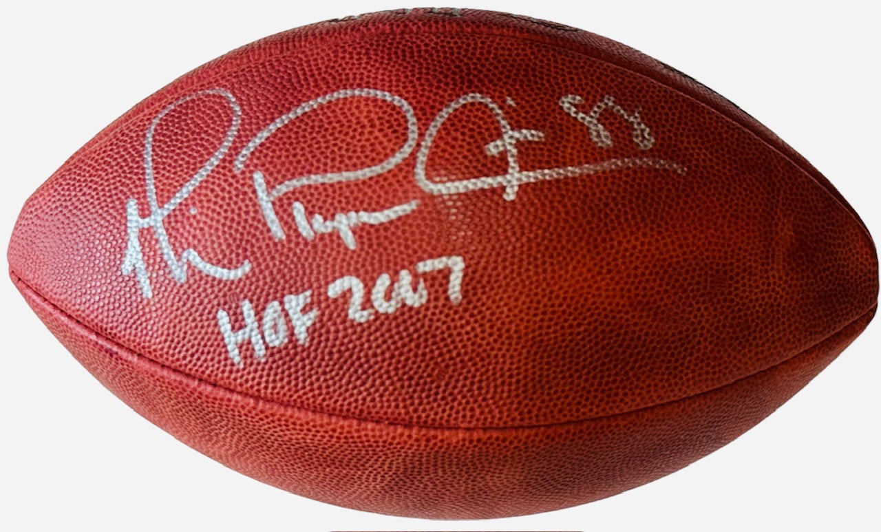 Michael Playmaker Irvin HOF 2007 Autographed Official NFL Football (JS
