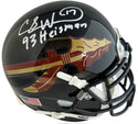 Charlie Ward Autographed FSU Mini Helmet (JSA)