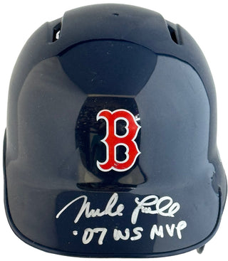 Mike Lowell Autographed Boston Red Sox Mini Helmet (JSA)