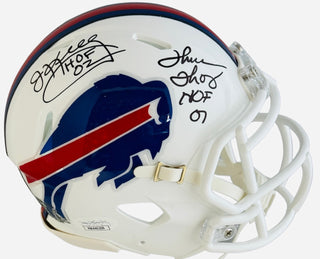 Jim Kelly Thurman Thomas Bruce Smith Signed Buffalo Bills Mini Helmet (JSA)