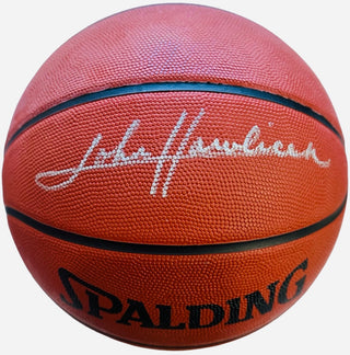 John Havlicek Autographed Spalding Tip Off Basketball