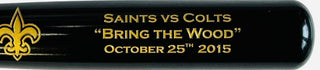 New Orleans Saints vs Indianapolis Colts Bring The Wood Bat Oct 25 2015 Team Issue