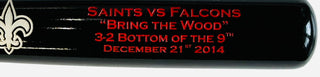 New Orleans Saints vs Atlanta Falcons Bring The Wood Bat Dec 21 2014 Team Issue