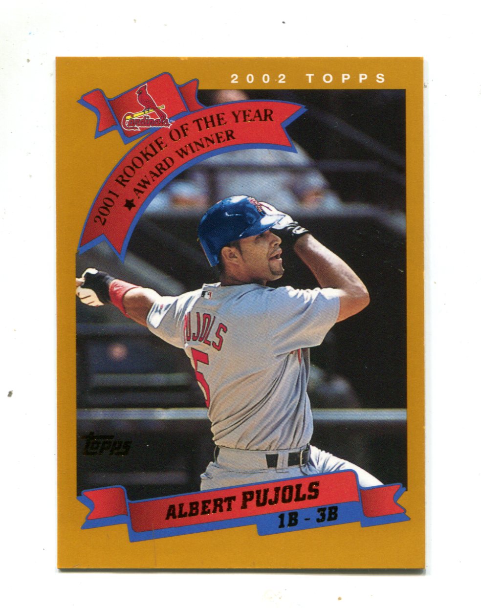 Albert Pujols 2002 Topps #719 Rookie of the year Card | Hollywood  Collectibles, image size:984x1244