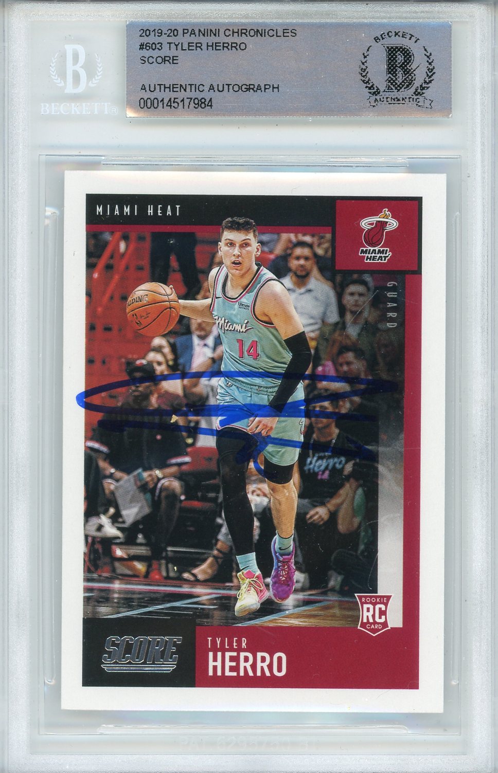 Tyler Herro Autographed Framed Miami Heat ViceWave Jersey (JSA)