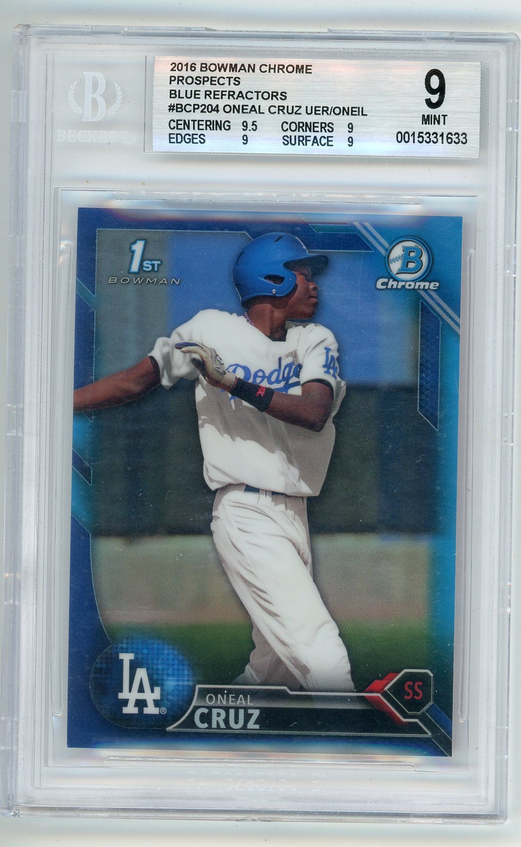 Psa 9 Oniel Cruz outlet Bowman Rookie Card /150