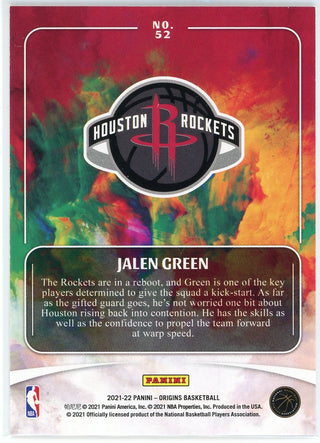 Jalen Green 2021-22 Panini Origins Rookie Card #52