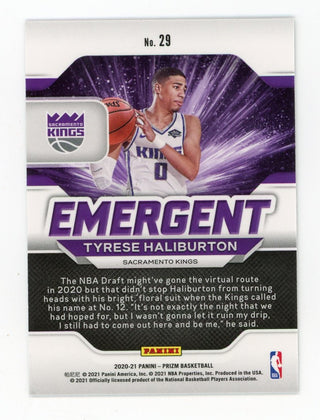 Tyrese Haliburton 2021 Panini Purple Emergent #29 Card
