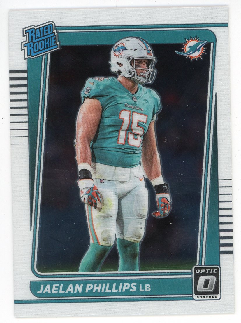 Jaelan Phillips Miami Dolphins 2021 Panini Donruss Optic Green