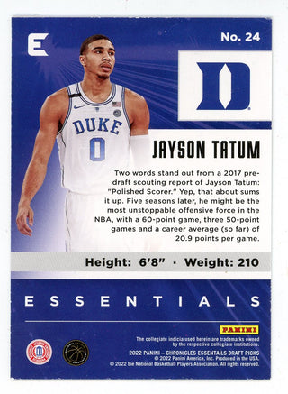 Jayson Tatum 2022 Panini Chronicles Essentials Draft Picks #24