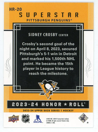 Sidney Crosby 2023-24 Upper Deck Honor Roll #HR-20