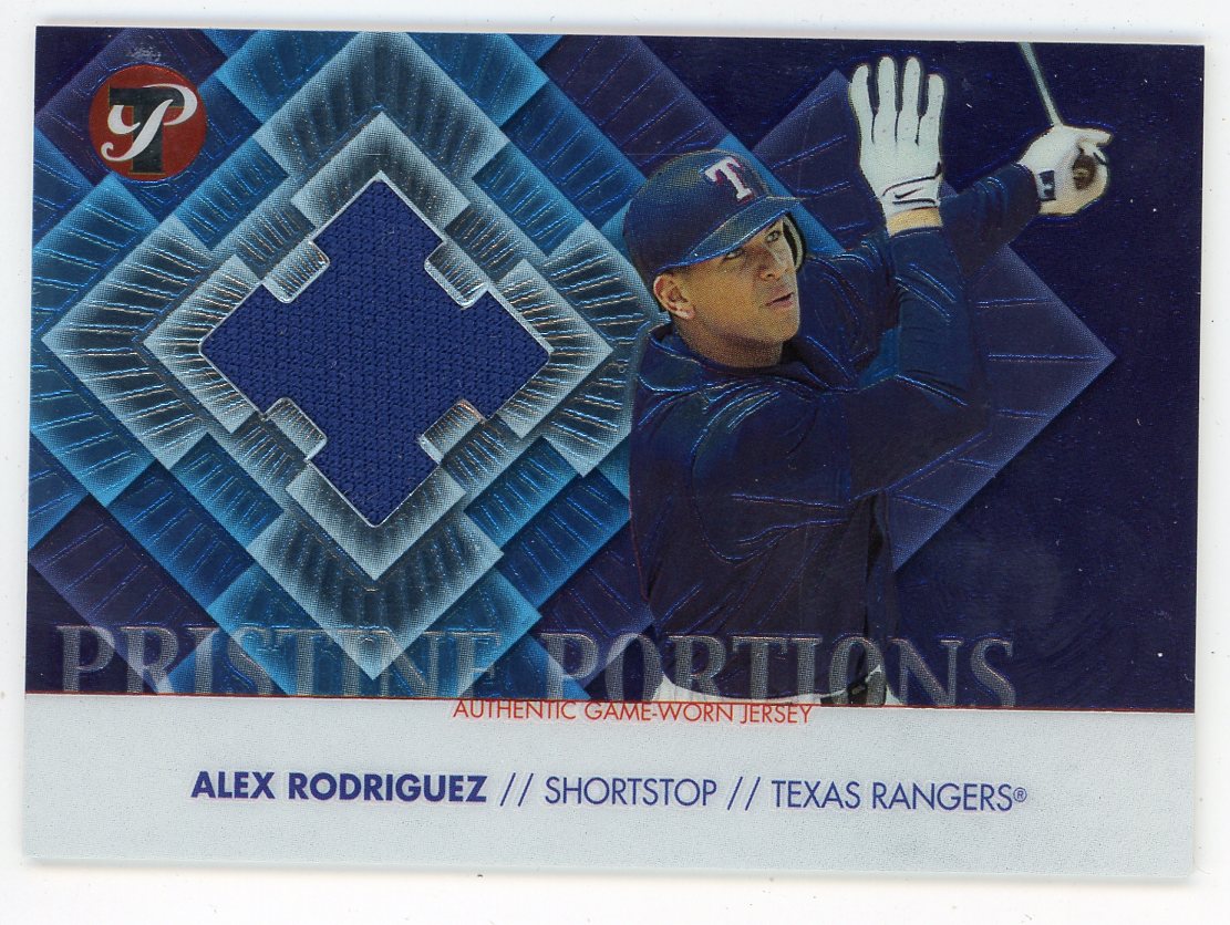 Alex Rodriguez player worn jersey patch baseball card (Texas