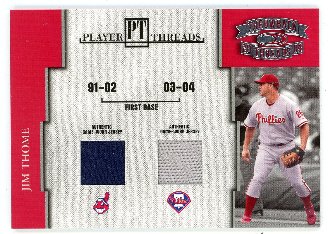 Authentic Jim Thome Game Used Phillies Jersey.