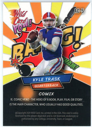 Kyle Trask 2021 Wild Card Alumination Bang Rookie Card #AC-5
