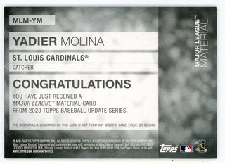 Yadier Molina 2020 Topps Major League Materials #MLM-YM Card 020/199
