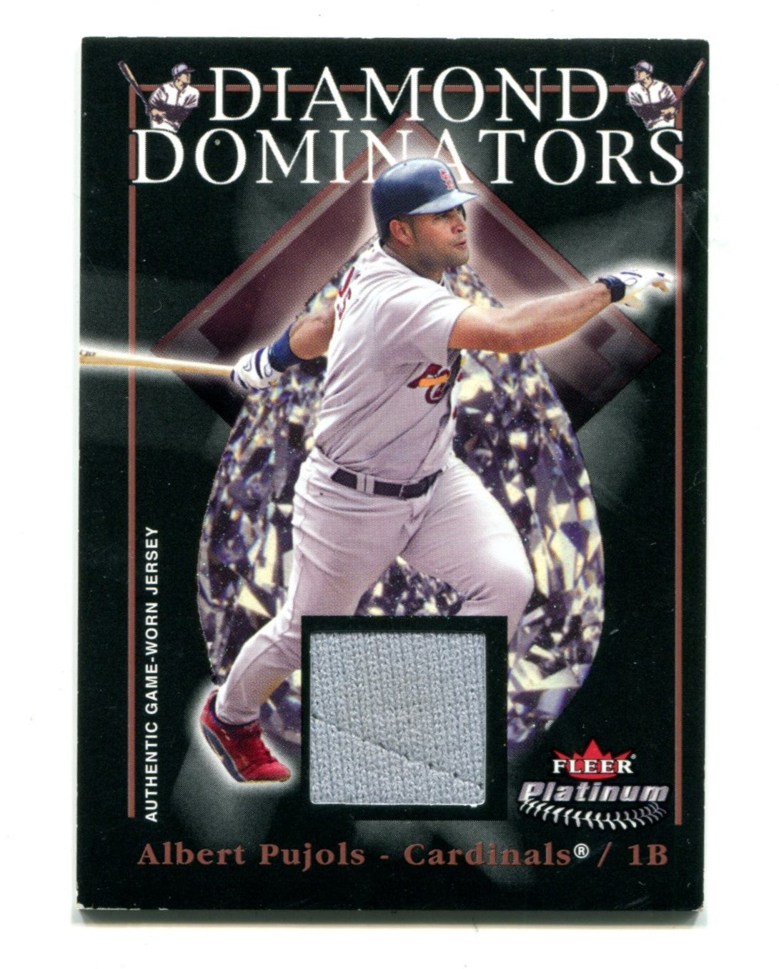 Albert Pujols Game Worn Jersey Baseball Card