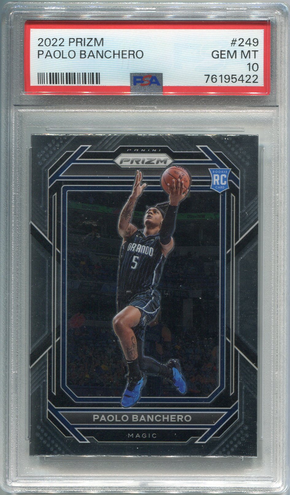 Paolo Banchero 2022 Panini Prizm Rookie Card #249 PSA 10 