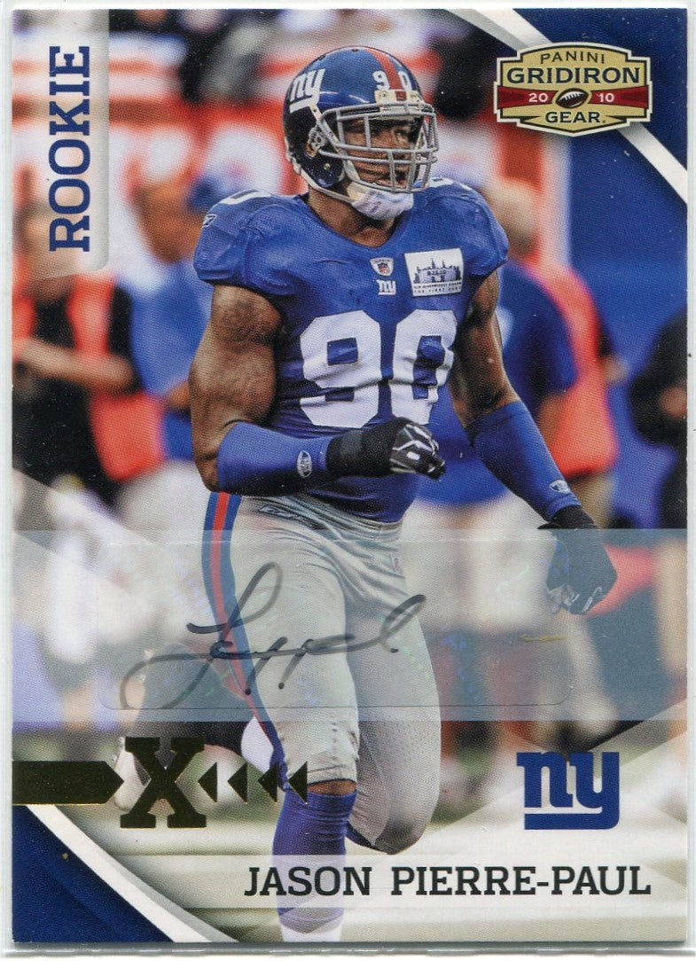 Jason Pierre-Paul Autographed 2010 Panini Gridiron Gear RC #196